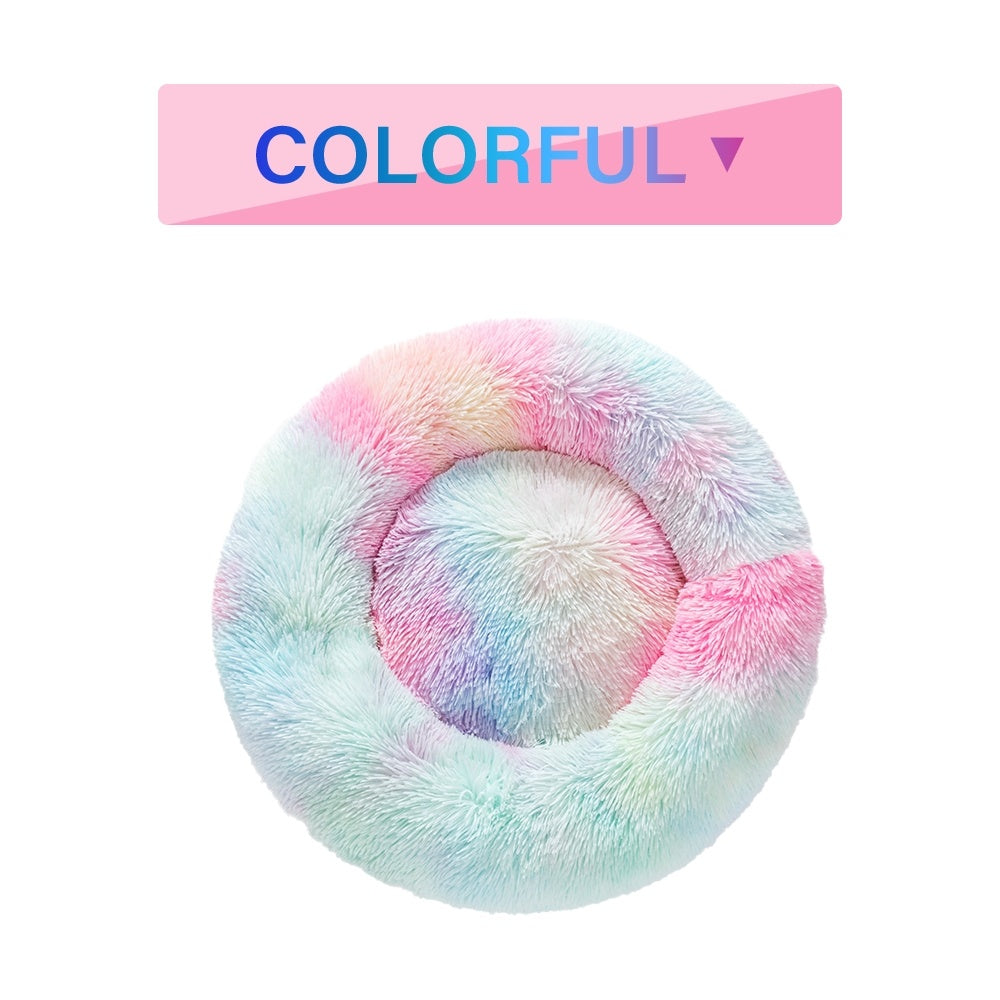 Fluffy Donut Dog Bed uncategorized / needs cleanup with nature-inspired artwork - product view 6