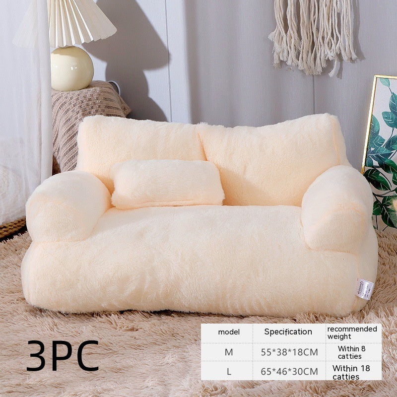 Luxury Cat Bed Sofa Winter Warm Cat Nest Pet Bed for Small Medium uncategorized / needs cleanup with nature-inspired artwork - product view 12