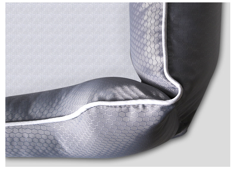 Cozy Bolster Dog Bed with Removable Cushion uncategorized / needs cleanup with nature-inspired artwork - product view 4