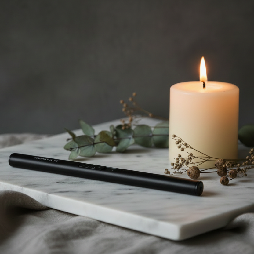 All-Matte Black Flameless Lighter Lifestyle Shot