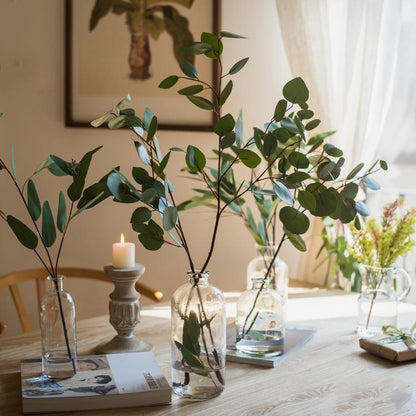 Artificial Green Eucalyptus Stem, Three Leaf Shapes