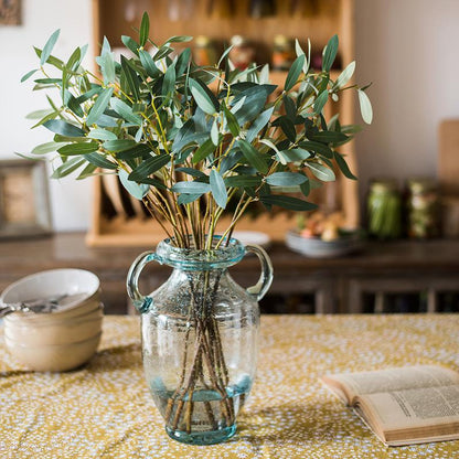 Artificial Green Olive Leaf Stem