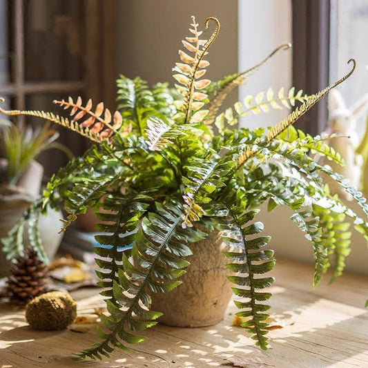 Artificial Big Rock Fern Stem, 21.7 Inches