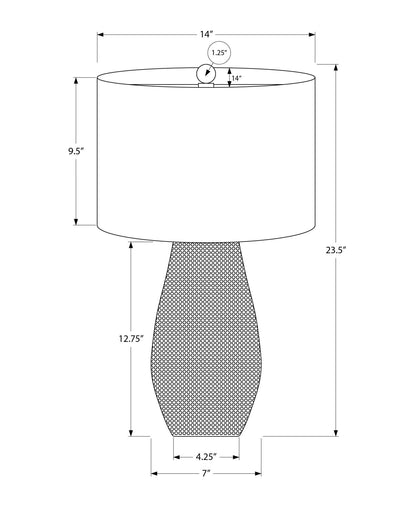 Gray Resin Table Lamp