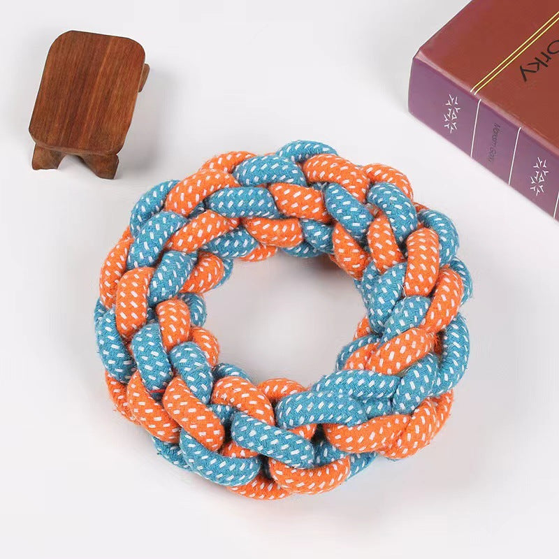 Cotton String Molar Braided Ring Knot Toy uncategorized / needs cleanup with nature-inspired artwork