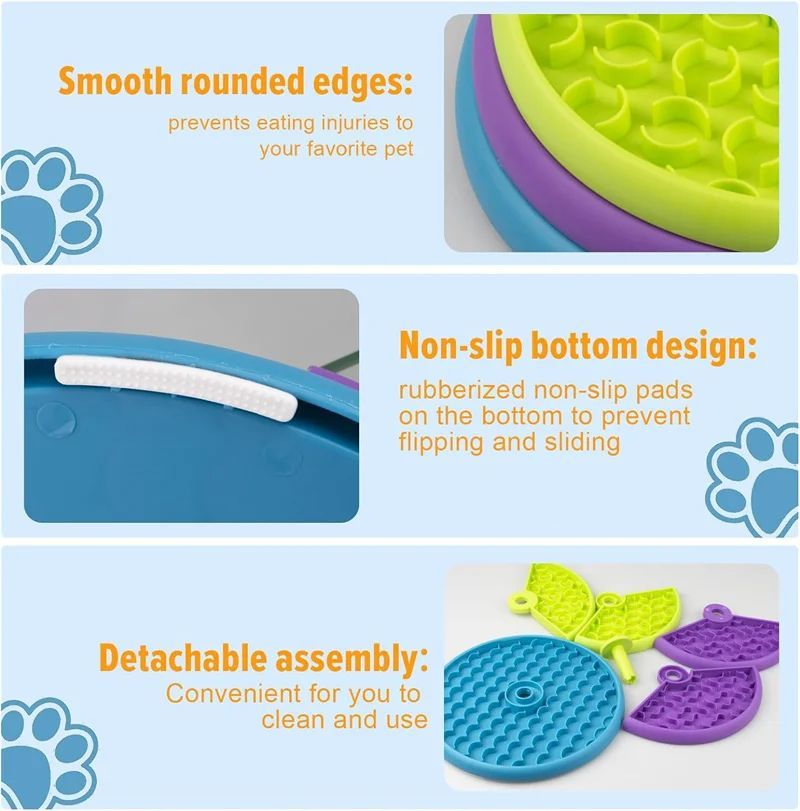 Pet Slow Food Bowl 3 uncategorized / needs cleanup with nature-inspired artwork - product view 4