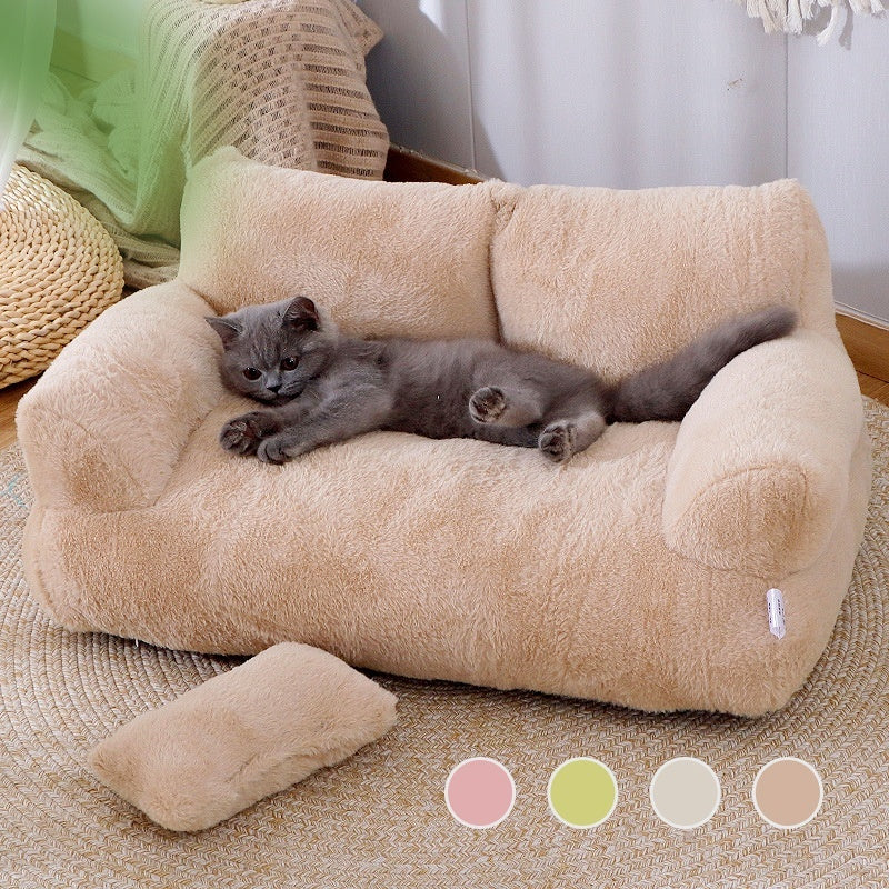 Luxury Cat Bed Sofa Winter Warm Cat Nest Pet Bed for Small Medium uncategorized / needs cleanup with nature-inspired artwork
