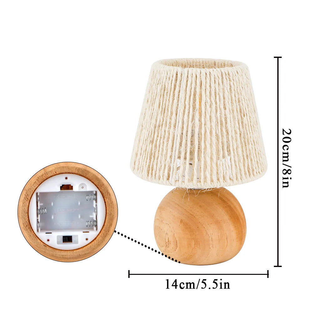 Set of 2 Woven Cotton Rope Table Lamp uncategorized / needs cleanup with nature-inspired artwork - product view 6