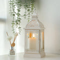 19'' High Decorative Hanging Lantern (cream) decorative candle lanterns with nature-inspired artwork