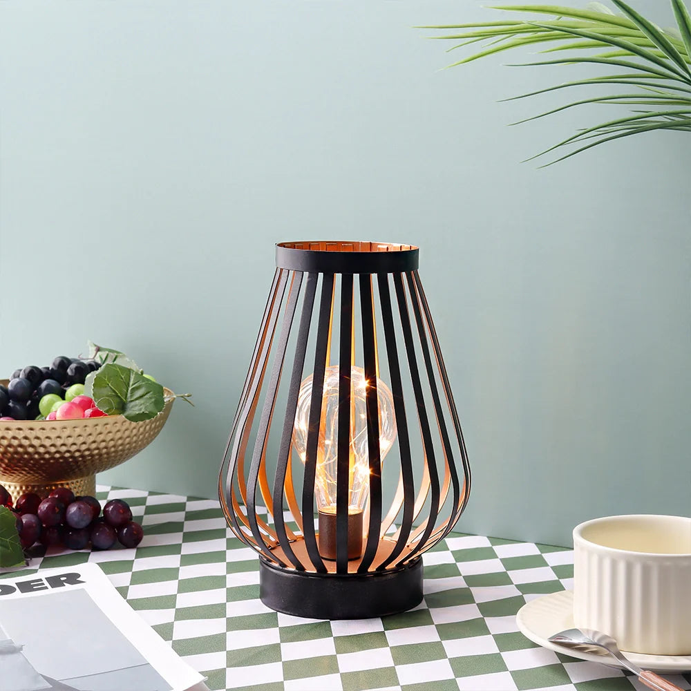 8.7"h Battery Powered Outdoor Table Lamp battery operated lamps with nature-inspired artwork - product view 6