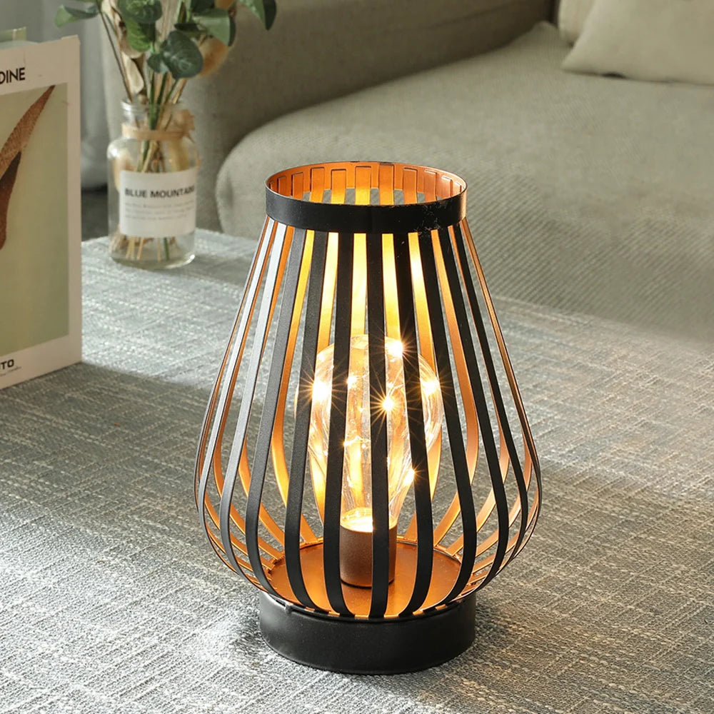 8.7"h Battery Powered Outdoor Table Lamp battery operated lamps with nature-inspired artwork - product view 7