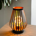 8.7"h Battery Powered Outdoor Table Lamp battery operated lamps with nature-inspired artwork