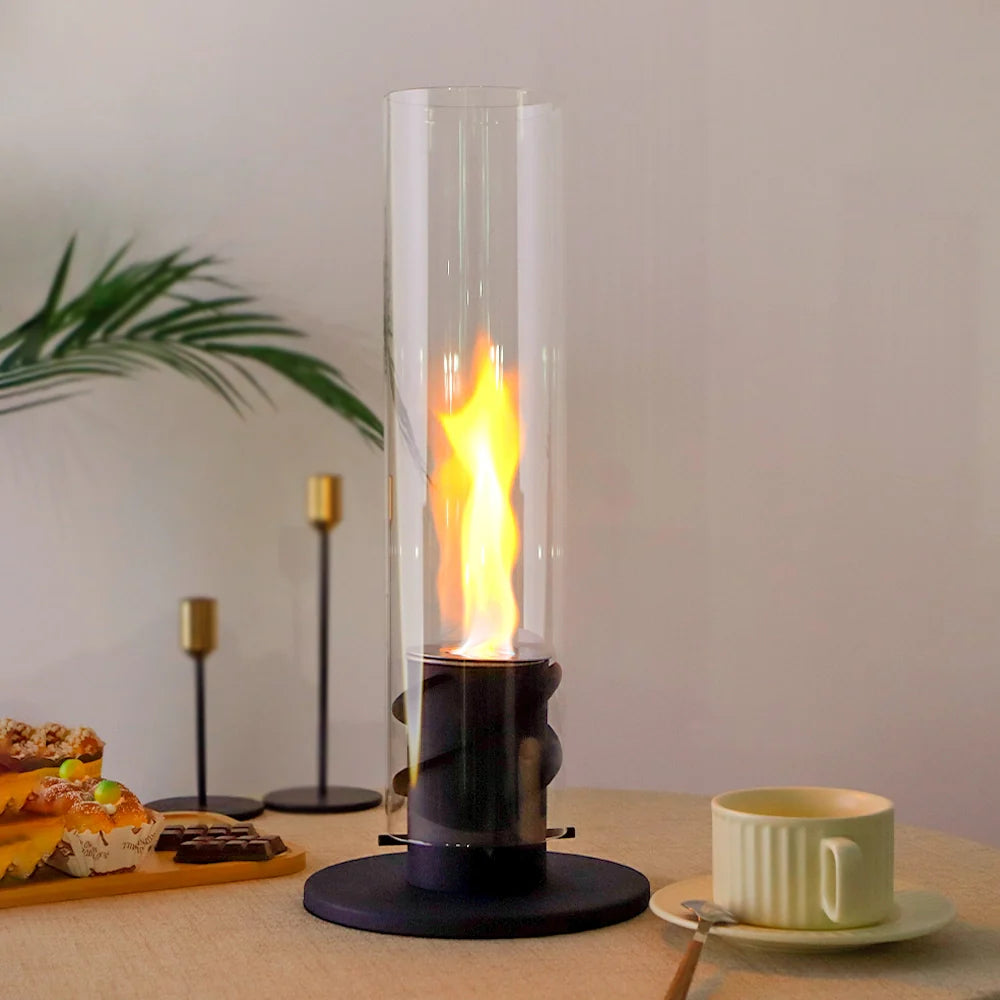 17''h Clean gel & ethanol fireplaces with nature-inspired artwork - product view 3