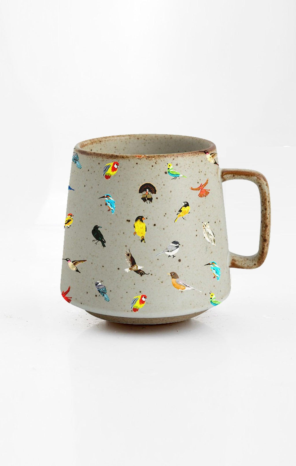 Nature's Symphony Birdwatcher's ceramic mug with nature-inspired artwork