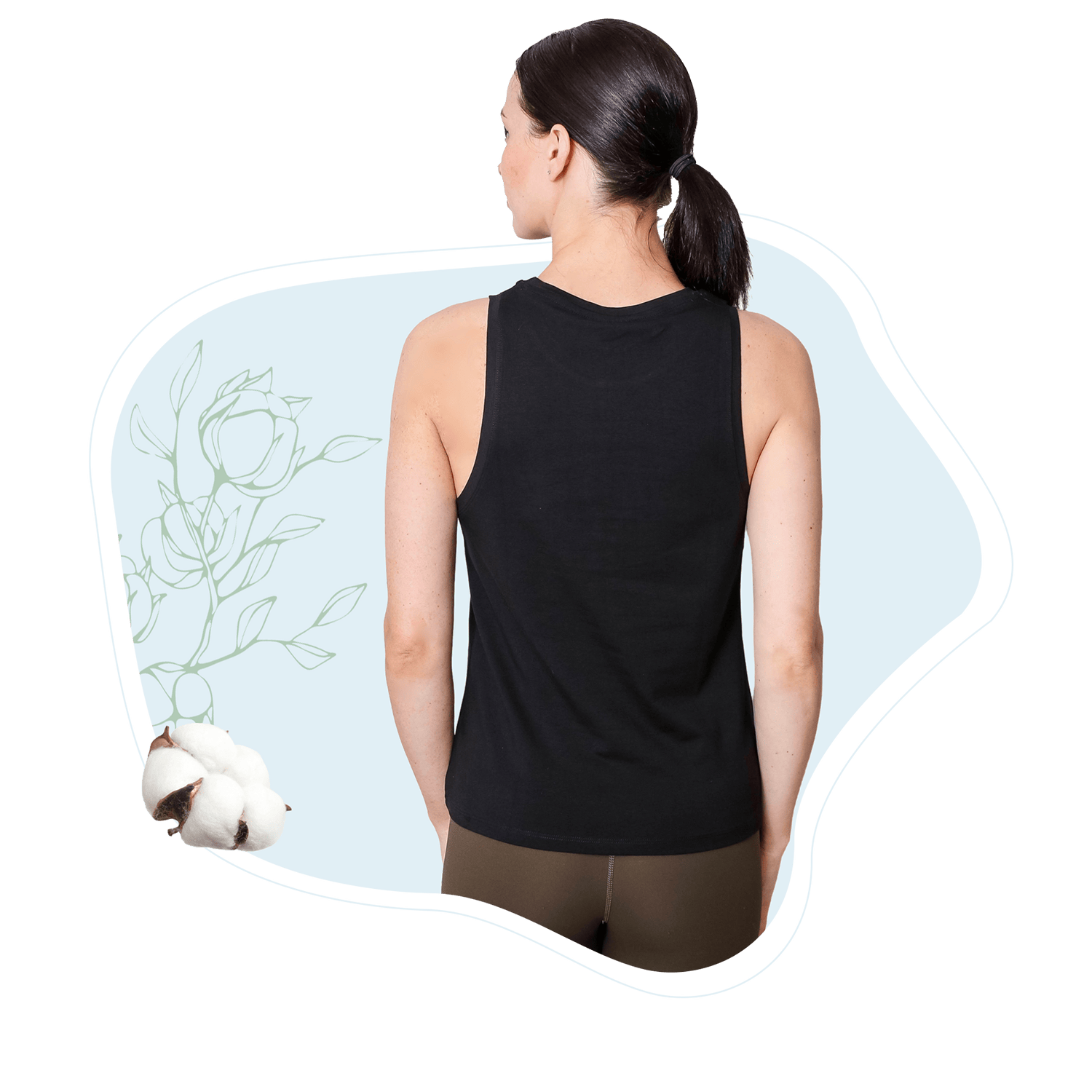 Women's Tank Tops shirts & tops with nature-inspired artwork - product view 3