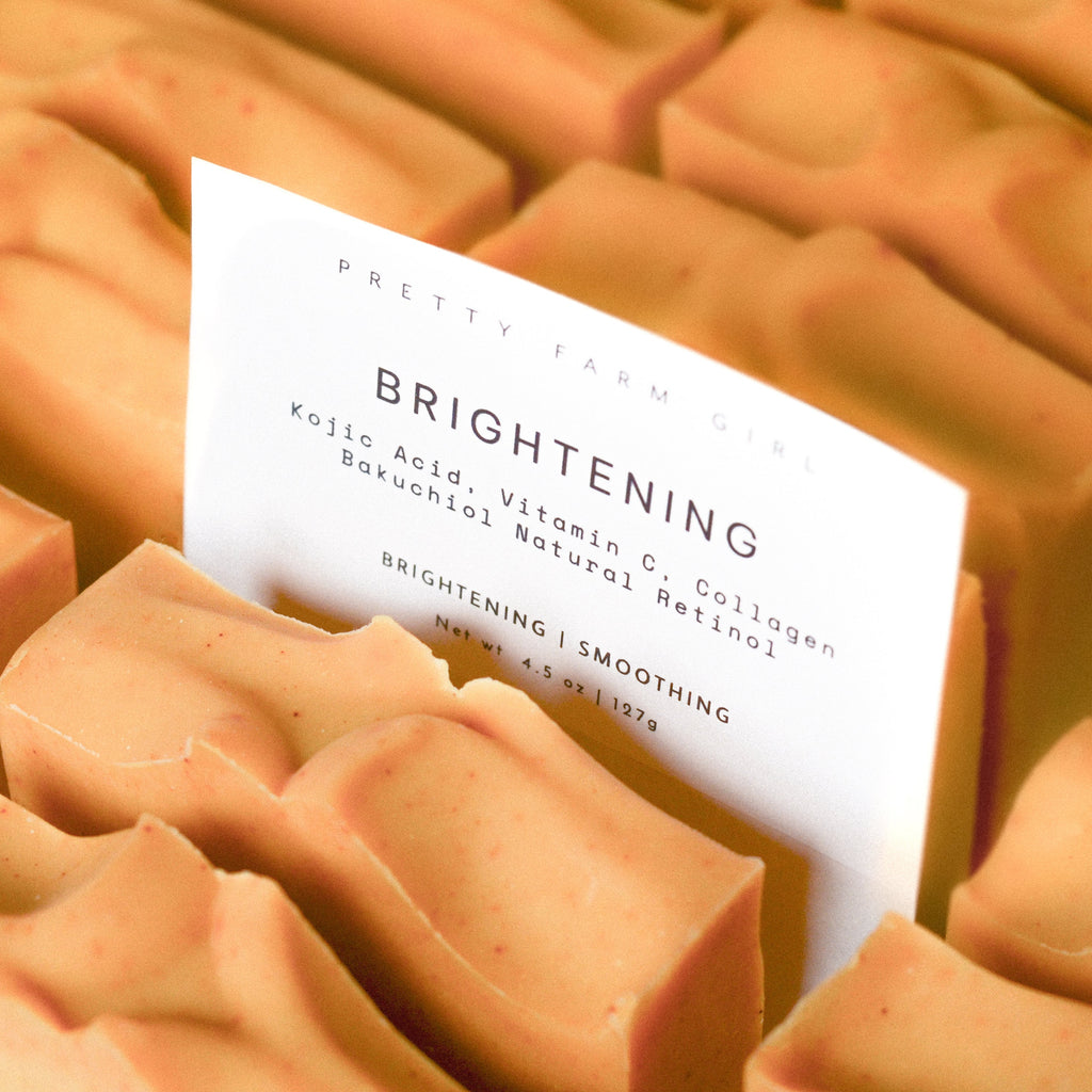 Brightening Vitamin C and Bakuchiol Soap Bar bar soap with nature-inspired artwork - product view 2