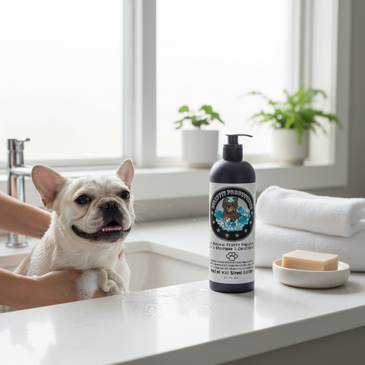 BullyFIT bath time with French Bulldog