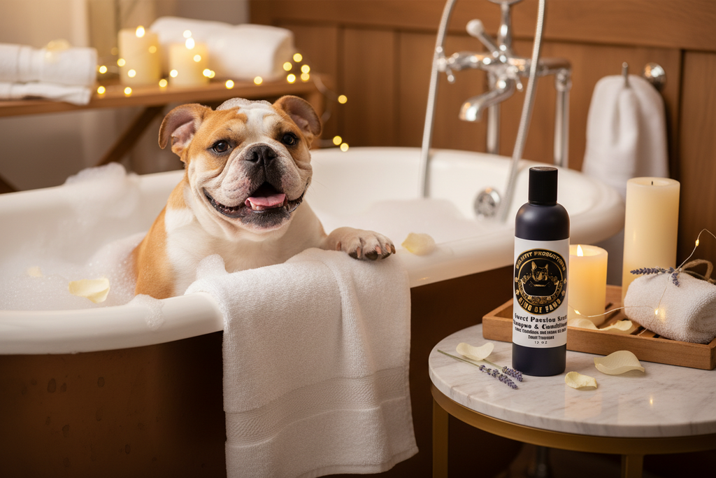 BullyFIT Sweet Passion with Bulldog - Bath Time