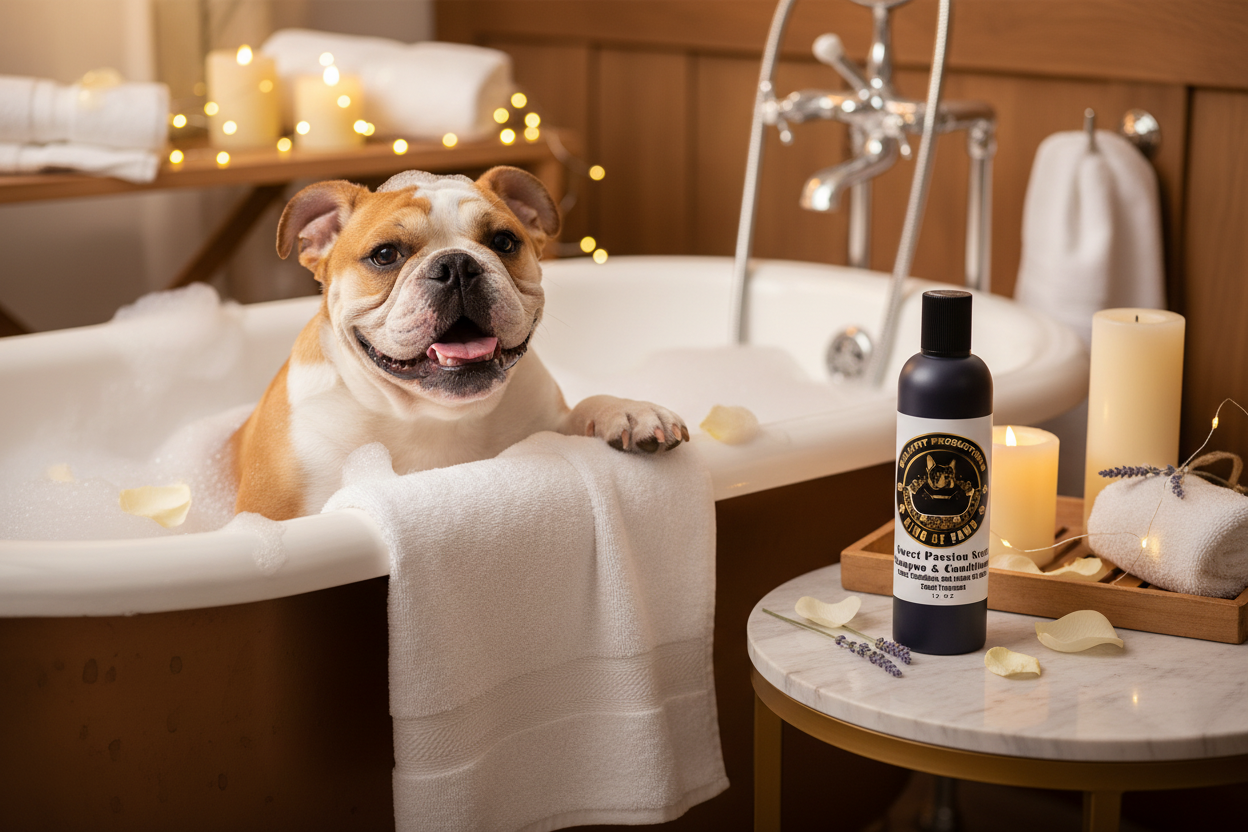 BullyFIT Sweet Passion with Bulldog - Bath Time