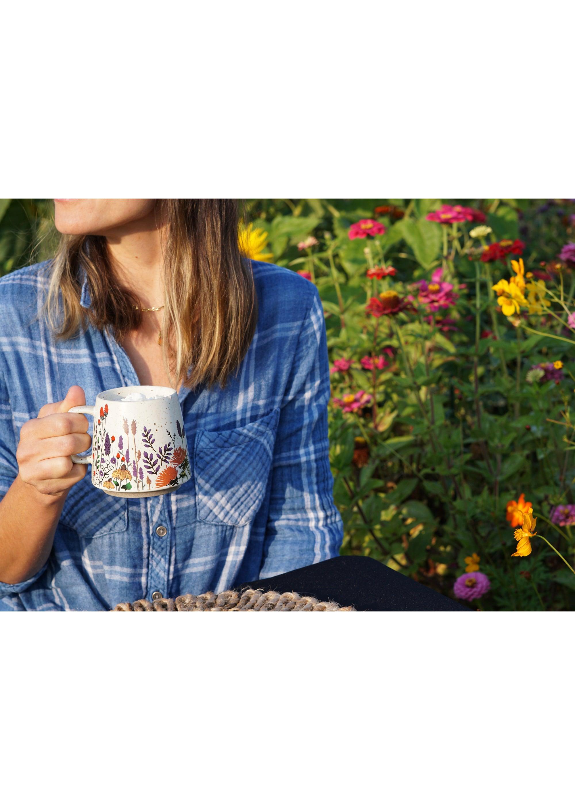 Blooming Butterfly ceramic mug with nature-inspired artwork - product view 3