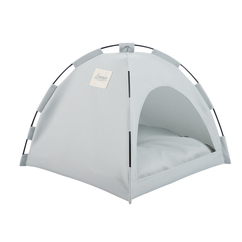 Cat Tent Cooling Mat Dog House Pet Sofa Camping Dog Bed with Cushion uncategorized / needs cleanup with nature-inspired artwork - product view 6