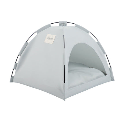 Cat Tent Cooling Mat Dog House Pet Sofa Camping Dog Bed with Cushion uncategorized / needs cleanup with nature-inspired artwork - product view 6