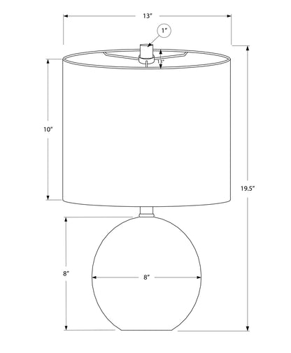 Beige or Gray Concrete Table Lamp