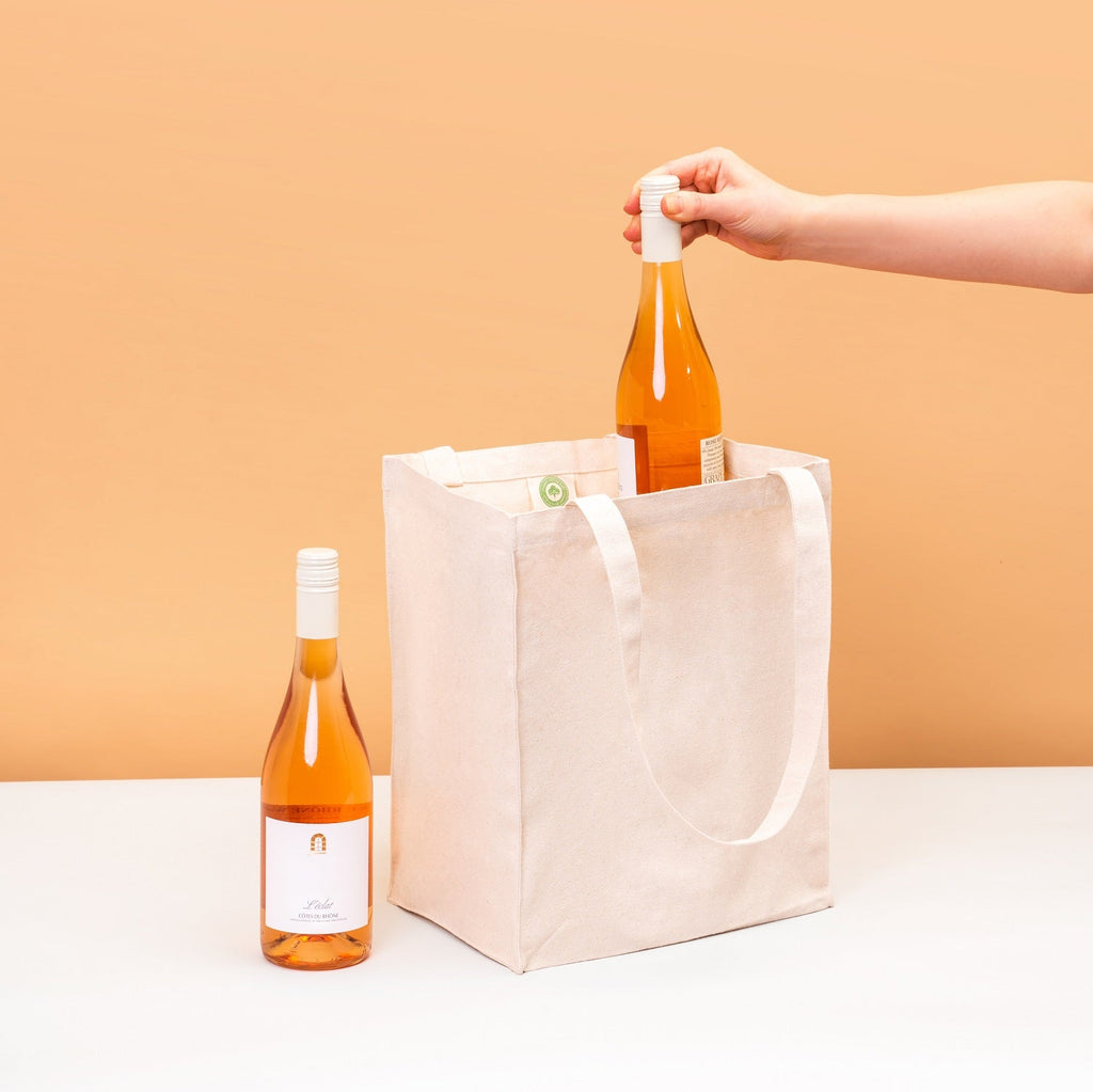Canvas Wine Tote wall art with nature-inspired artwork