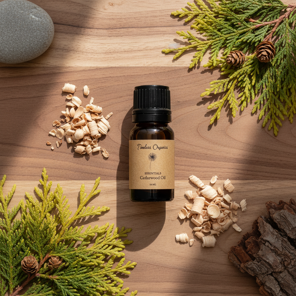 Cedarwood Essential Oil Product Mockup