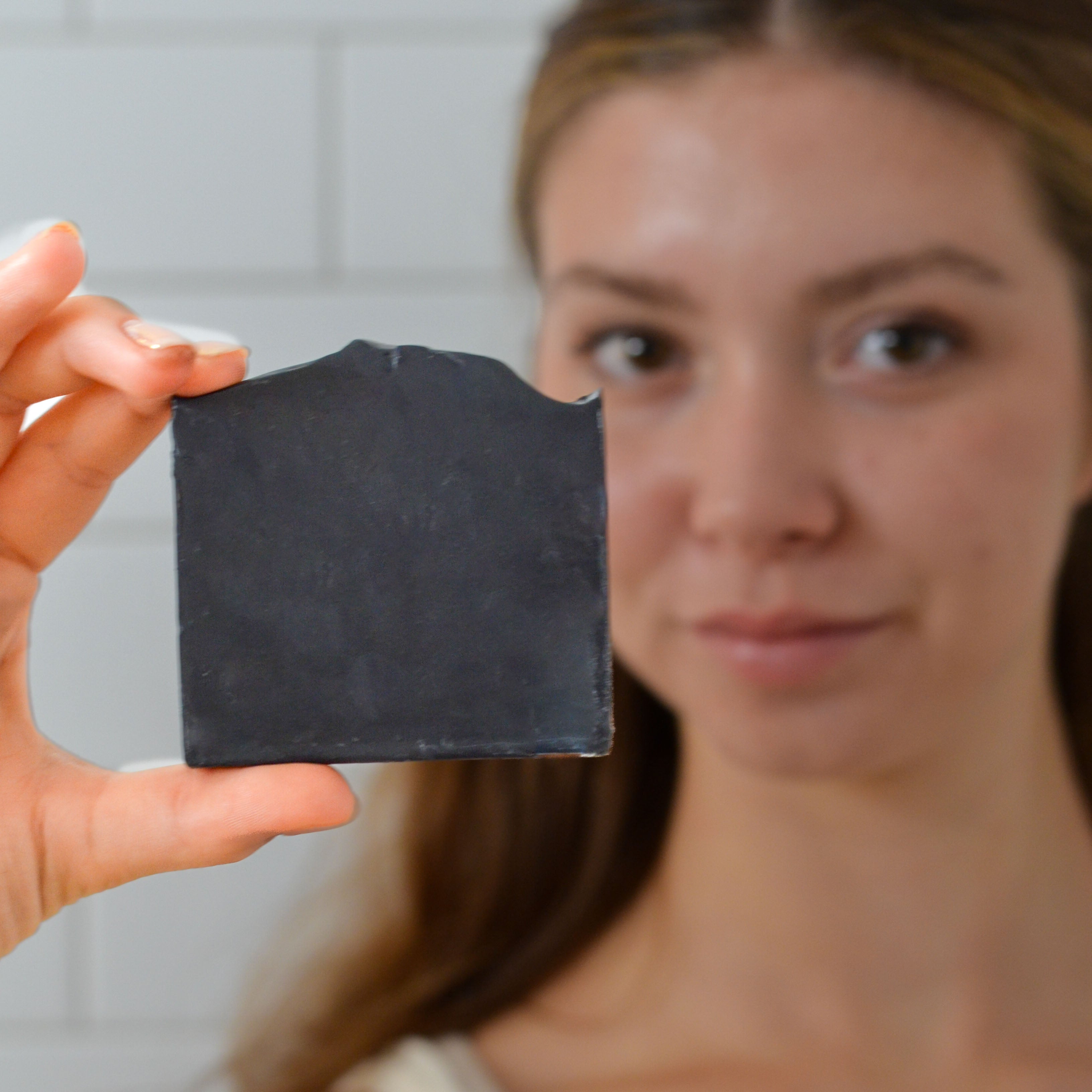 Clarifying Charcoal Bar Handmade Tallow and Goat Milk Soap Bar bar soap with nature-inspired artwork - product view 6