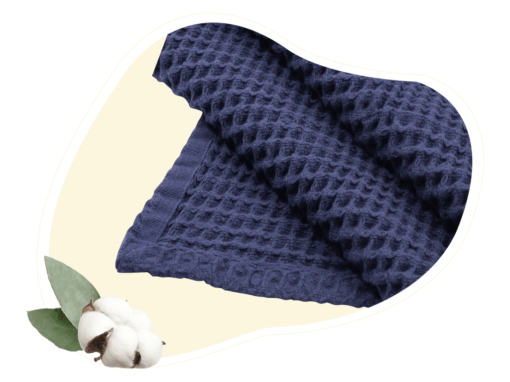 Waffle Weave Throw decor with nature-inspired artwork - product view 3
