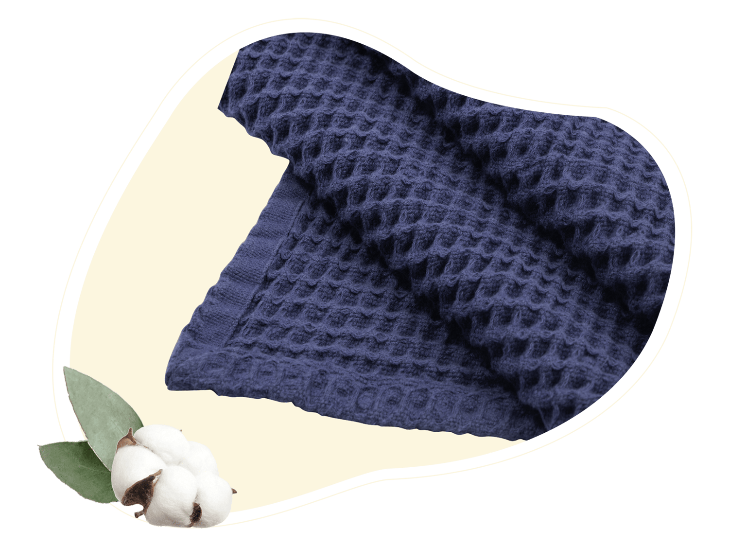 Waffle Weave Throw decor with nature-inspired artwork - product view 3