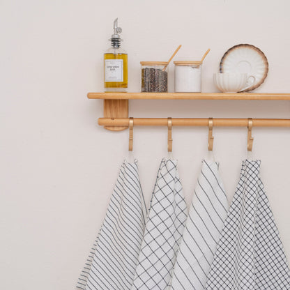 Stripe & Check Kitchen Towel Set home decor with nature-inspired artwork