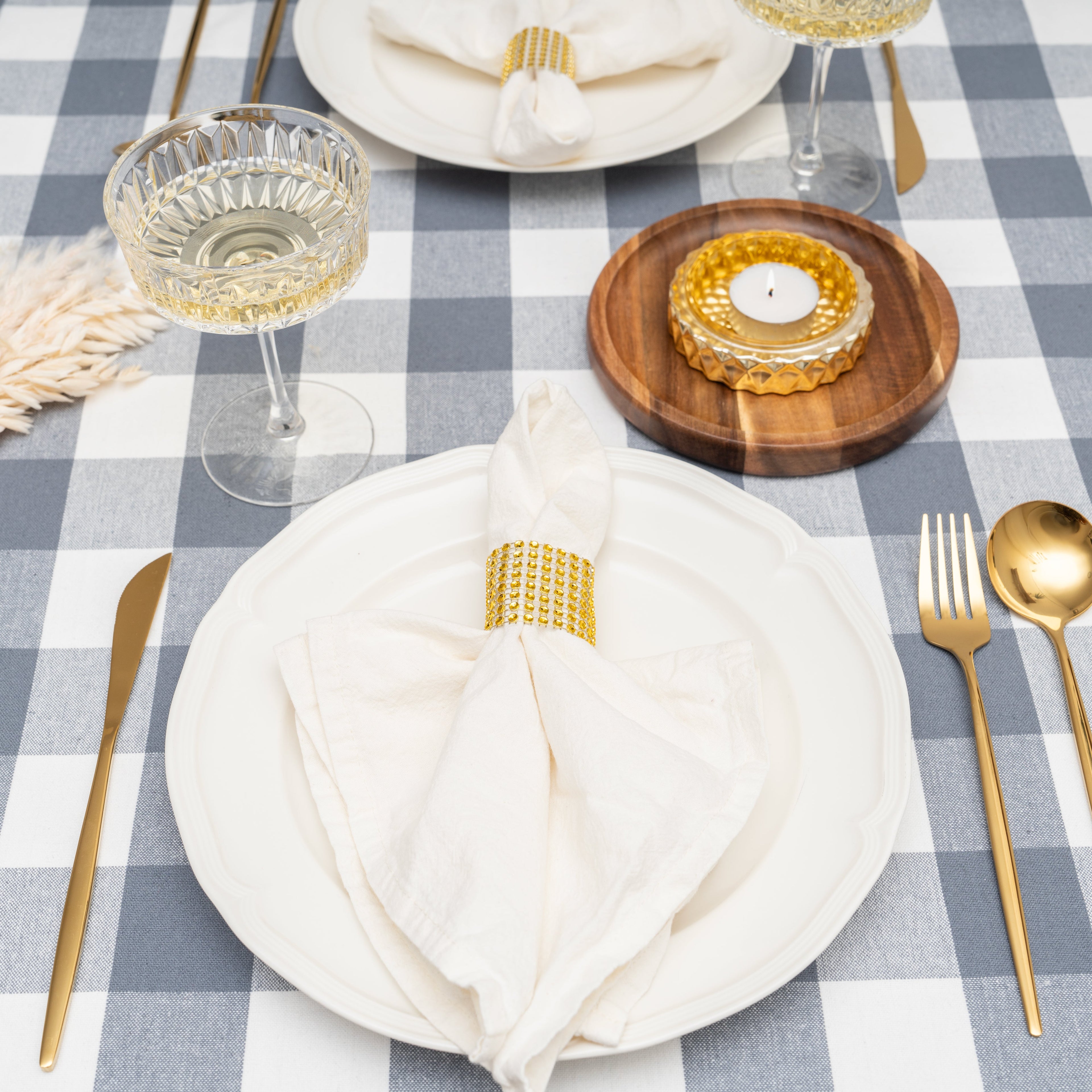 Plaid Tablecloth uncategorized / needs cleanup with nature-inspired artwork - product view 4