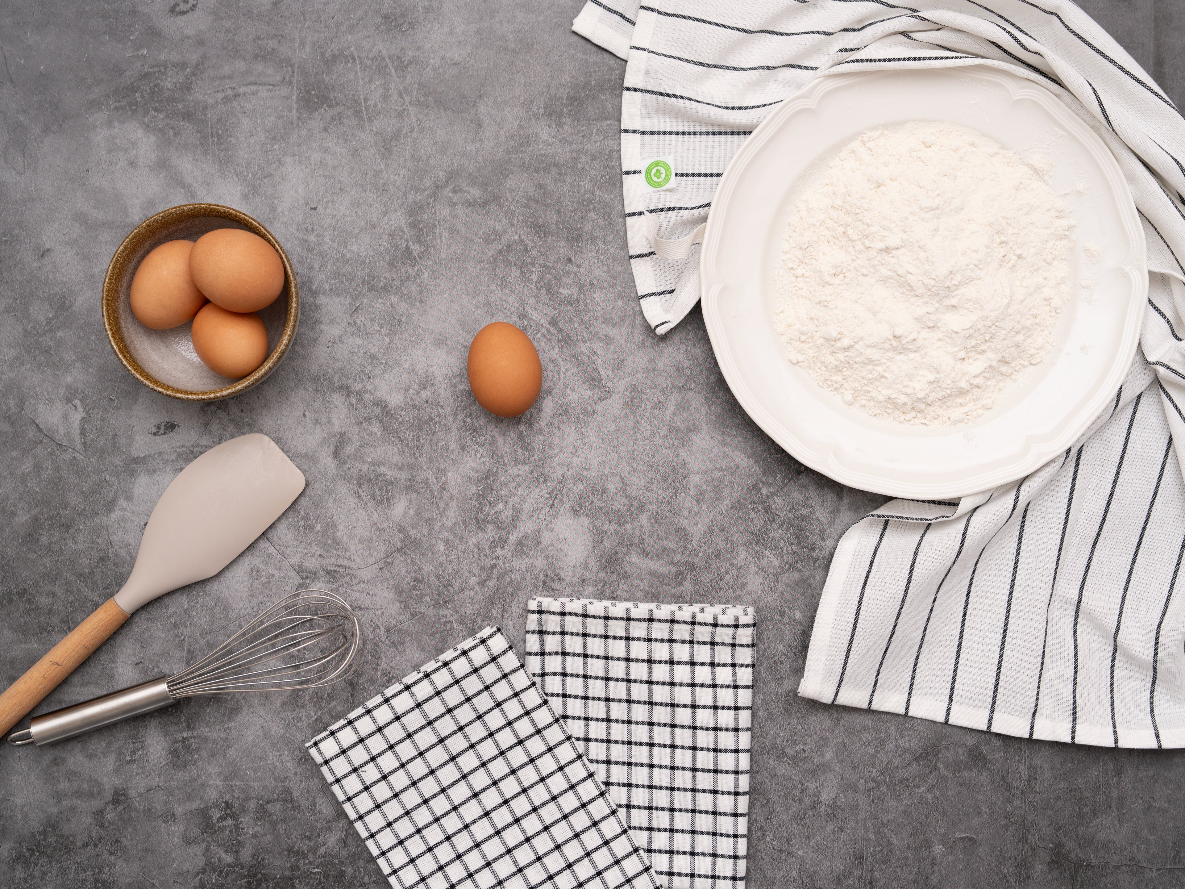 Stripe & Check Kitchen Towel Set home decor with nature-inspired artwork - product view 5