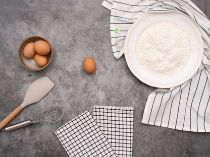 Stripe & Check Kitchen Towel Set home decor with nature-inspired artwork - product view 5