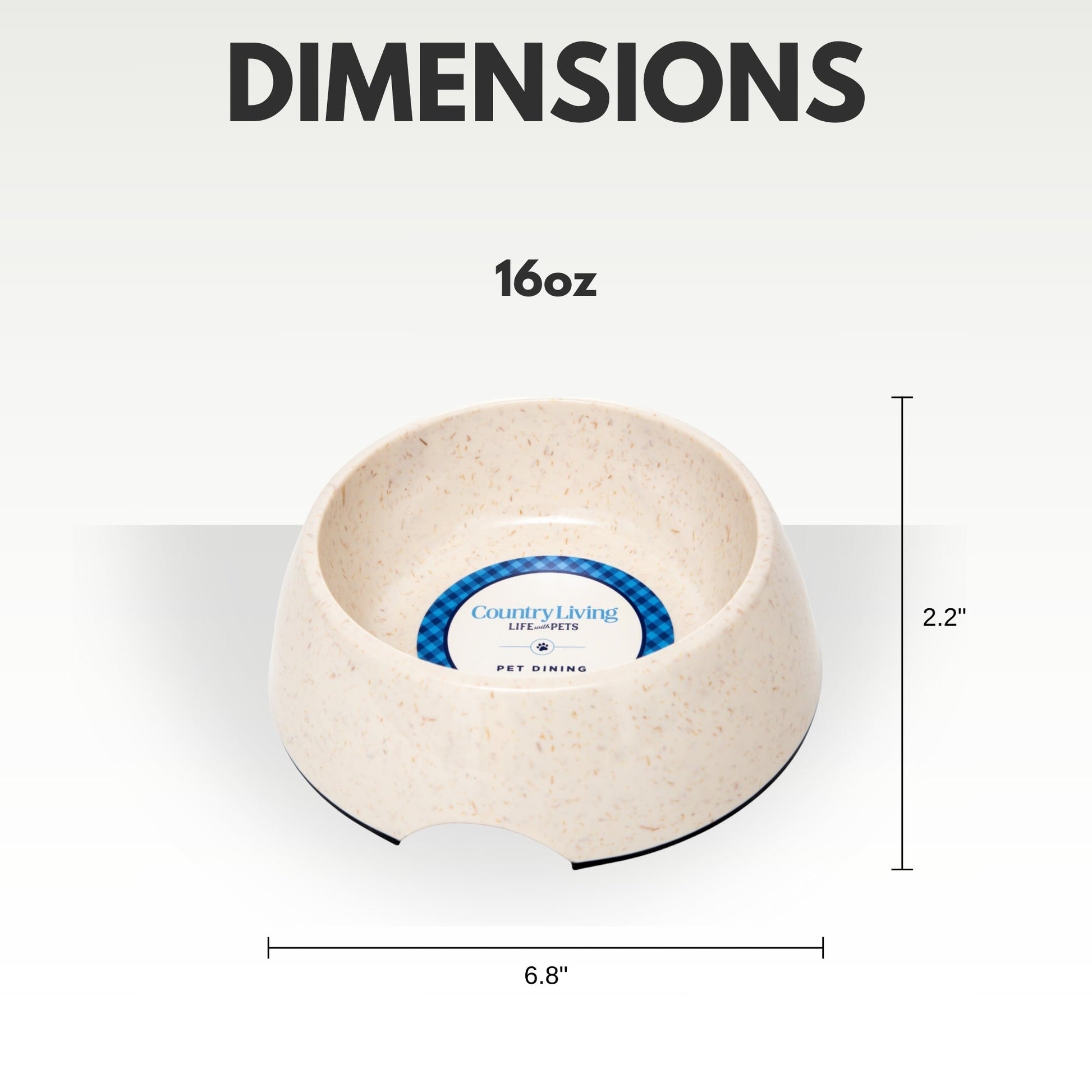 Country Living Set of 2 Natural Fiber Dog Bowls – White Swan bamboo bowls with nature-inspired artwork - product view 5