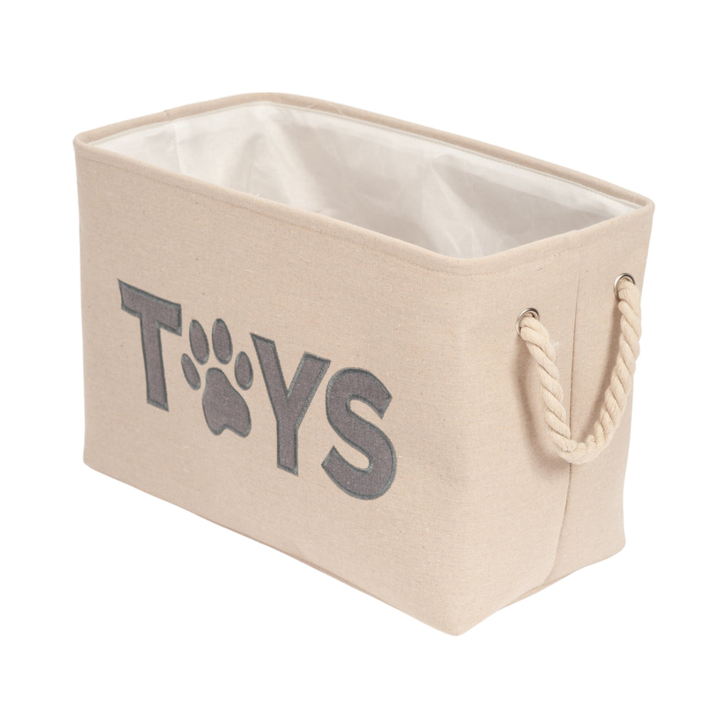 Country Living Foldable Fabric Dog Toy Storage Bin containers with nature-inspired artwork - product view 5