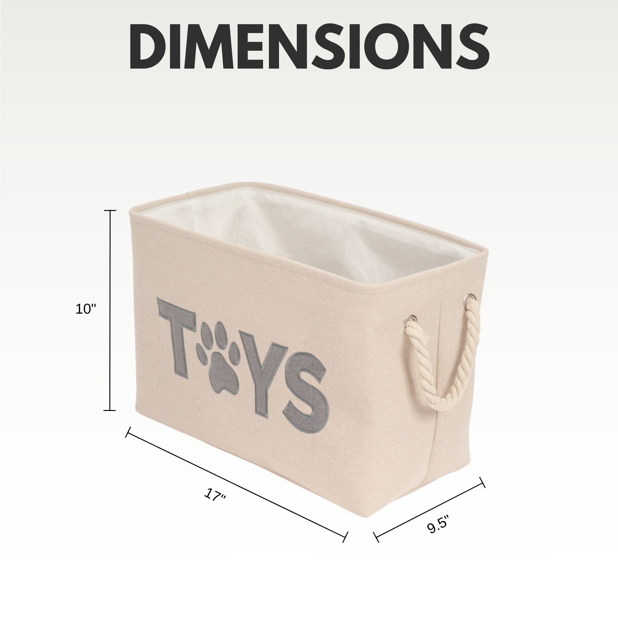 Country Living Foldable Fabric Dog Toy Storage Bin containers with nature-inspired artwork - product view 6