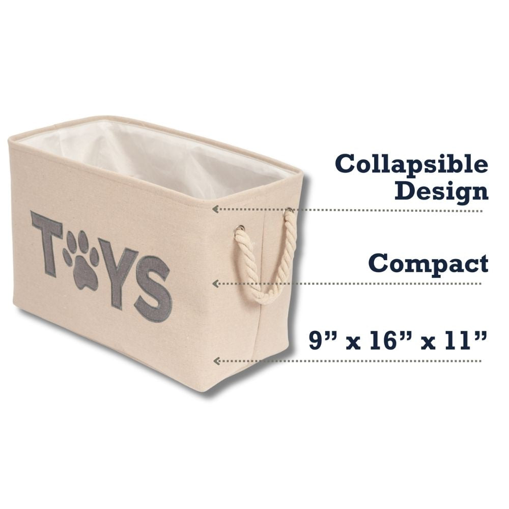 Country Living Foldable Fabric Dog Toy Storage Bin containers with nature-inspired artwork - product view 7