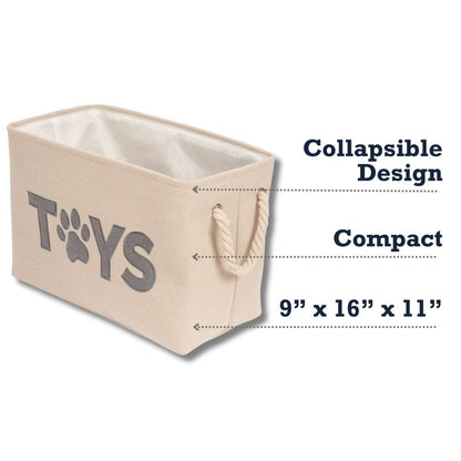 Country Living Foldable Fabric Dog Toy Storage Bin containers with nature-inspired artwork - product view 7