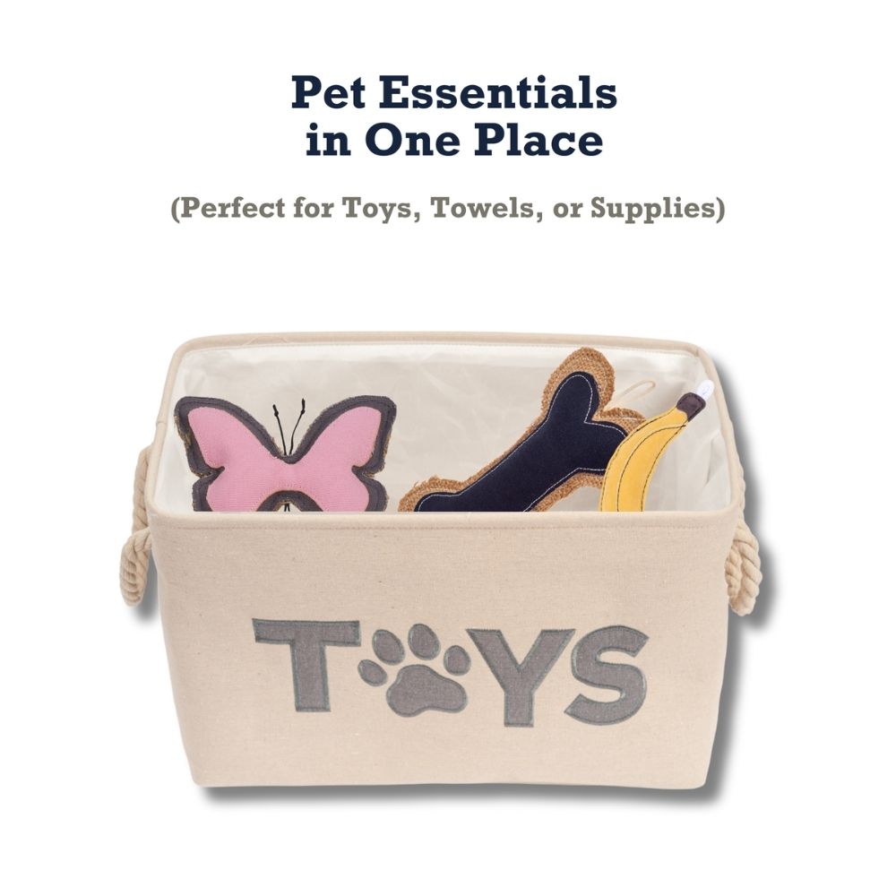 Country Living Foldable Fabric Dog Toy Storage Bin containers with nature-inspired artwork - product view 8