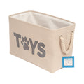 Country Living Foldable Fabric Dog Toy Storage Bin containers with nature-inspired artwork