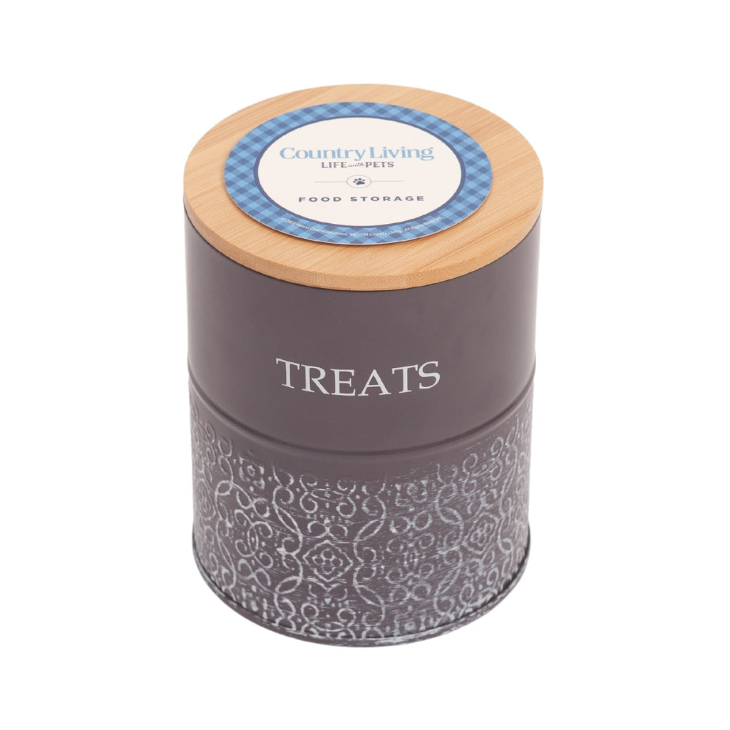 Country Living Dog Treat Canisters containers with nature-inspired artwork - product view 2