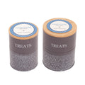 Country Living Dog Treat Canisters containers with nature-inspired artwork