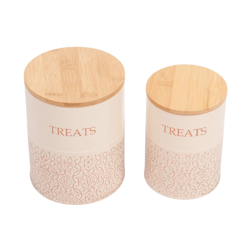 Country Living Dog Treat Canisters treat jar with nature-inspired artwork - product view 2