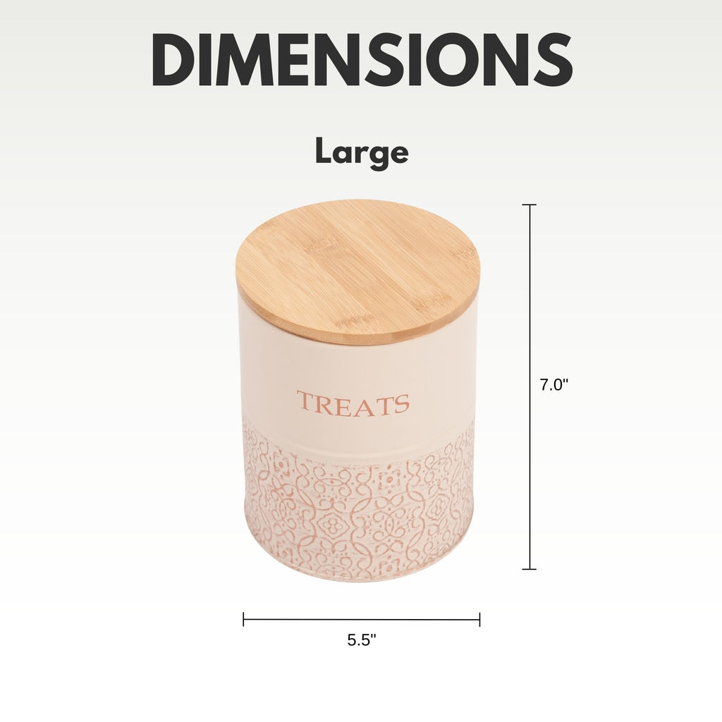 Country Living Dog Treat Canisters treat jar with nature-inspired artwork - product view 12