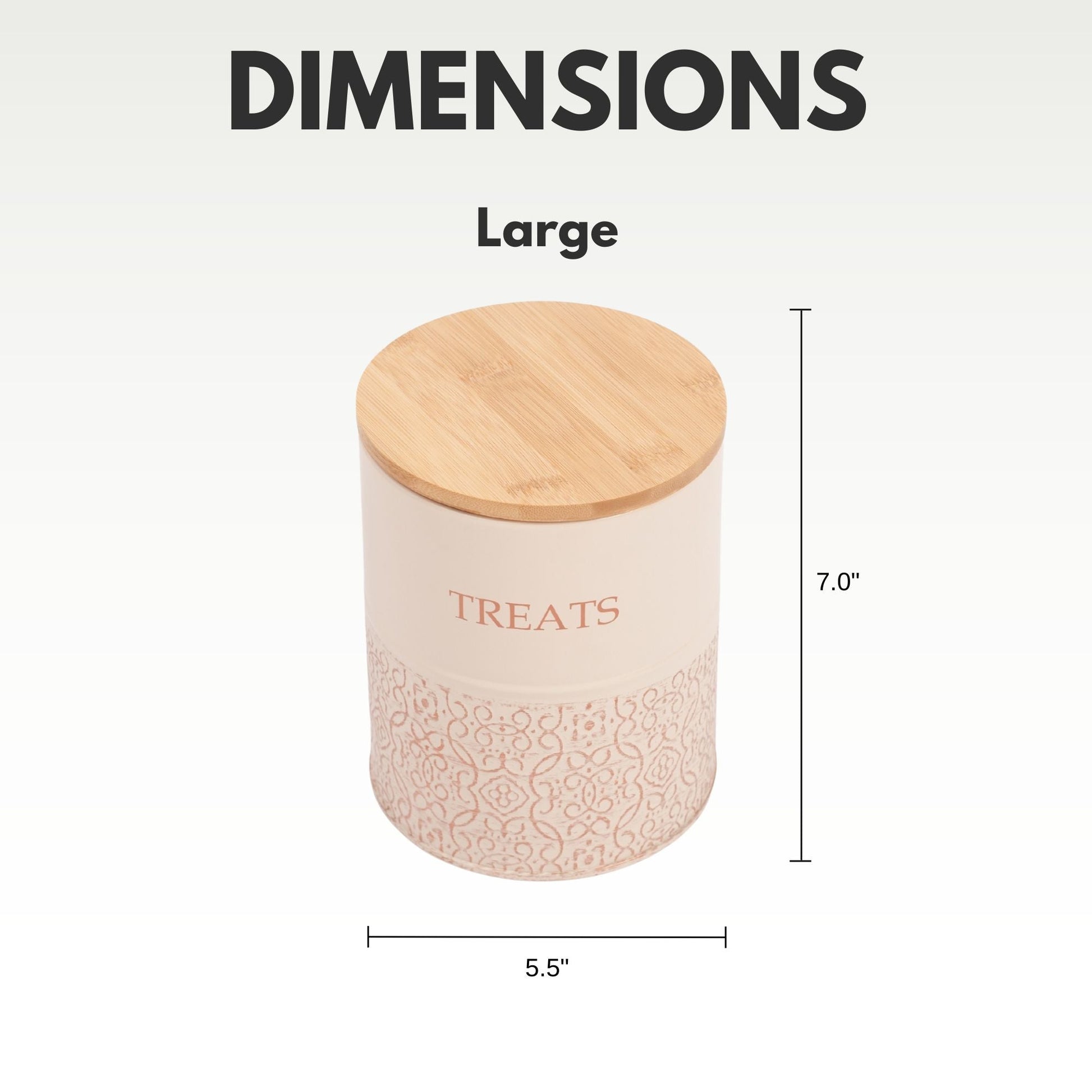 Country Living Dog Treat Canisters treat jar with nature-inspired artwork - product view 12