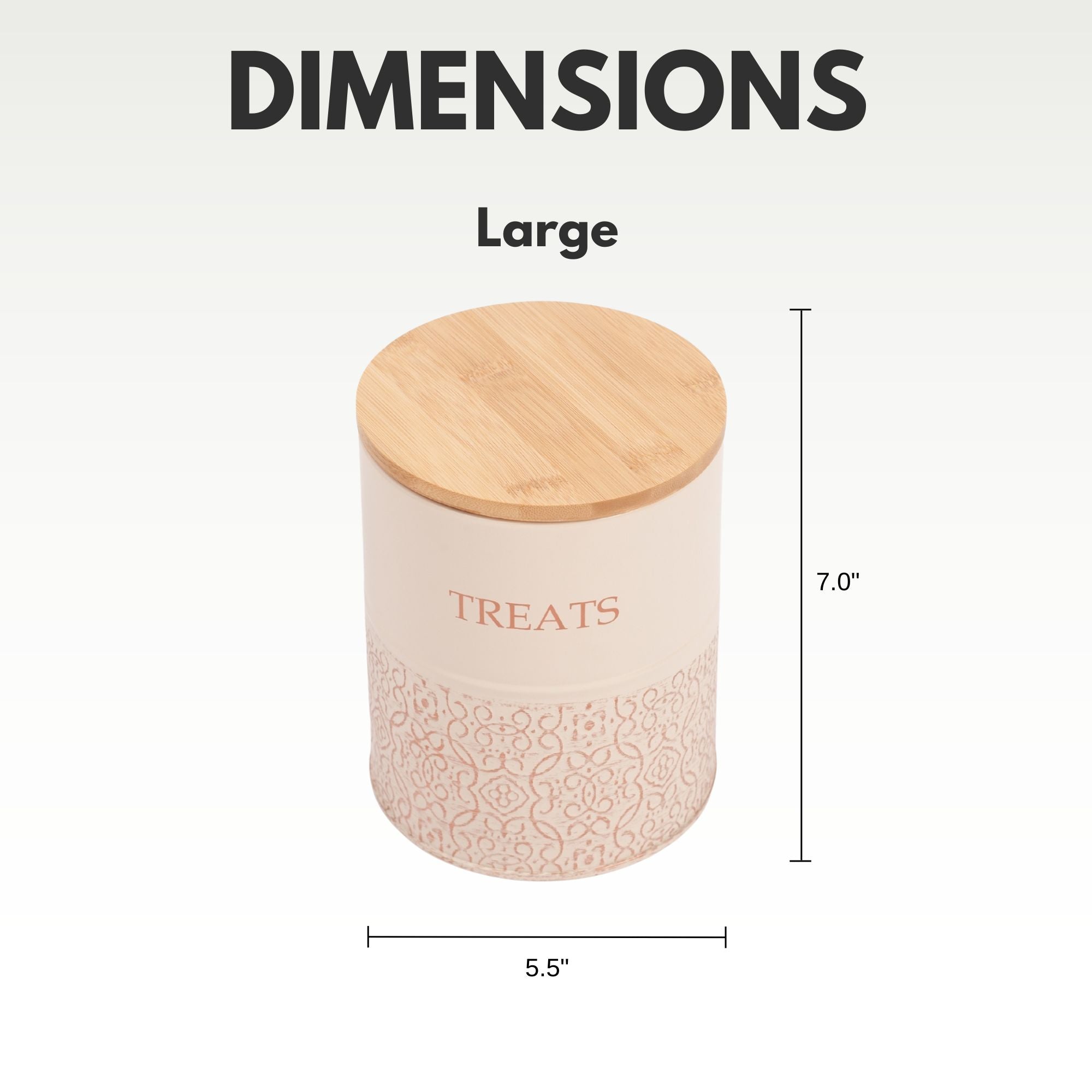 Country Living Dog Treat Canisters treat jar with nature-inspired artwork - product view 12