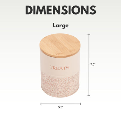 Country Living Dog Treat Canisters treat jar with nature-inspired artwork - product view 12